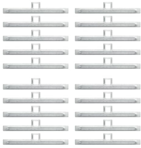 sourcing map 30Pcs Vertical Blind Repair Tab Hangers, 87mm Metal Vertical Blind Slat Top Holders Tab Blinds Curtains Replacement Slats for Home Office Hotels