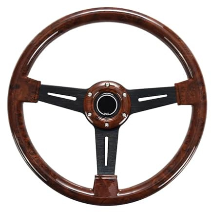 volant complet Compatible Avec Nardi 14 Pouces, Ensemble De Volants De Course À Grain De Bois 350mm ND-Retro Deep Corn Drifting Sport Universel | B