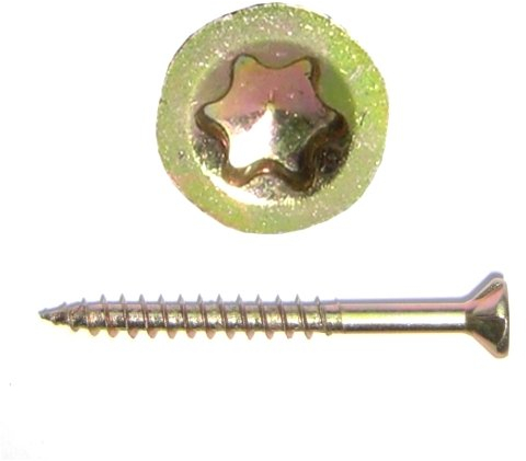 Spanplattenschrauben 4,0 x 60 mm Torx gelb vz. (VE 500)