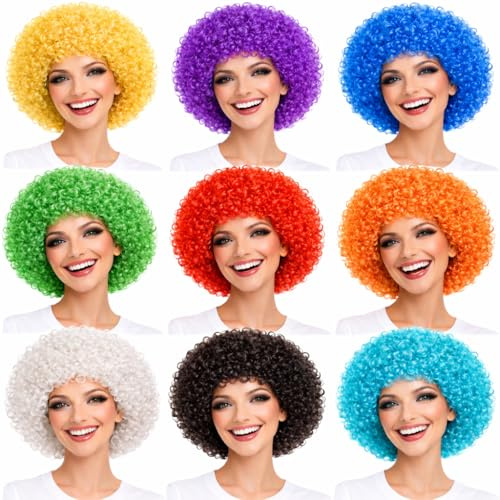 Balinco Afro PERÜCKE LOCKENKOPF Wig AFROPERÜCKE e Locken XXL Herren Damen Karneval Fasching LOCKENPERÜCKE (Schwarz)