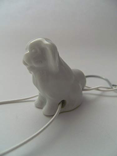 Lindner Porzellan Tropfenfänger Hund, Yorkshire Terrier, weiß, für Kaffee- oder Teekannen, Tier Hunde