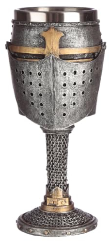 Puckator Calice Decorativo - Elmetto Medievale e Cotta di Maglia