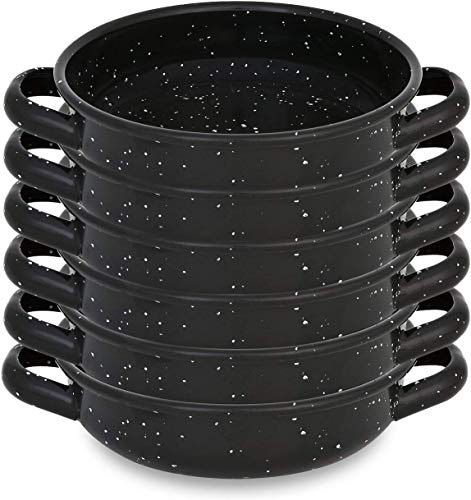 Menax - Poêle à Paella - Acier Émaillé Vitrifié - Revêtement Interieur Antiadhésif - Lot de 6-16 cm