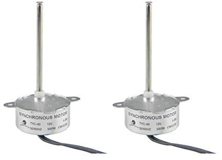CHANCS pequeño motor síncrono TYC-40 12V 5RPM AC longitud del eje interno 74mm para Navidad santa claus decoración de halloween 2 uds