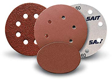 Sait 90769 D-SAITAC-VEL AW-D - Disco abrasivo in velcro, diametro 127 mm, grana 120, 8 fori, 200 pezzi