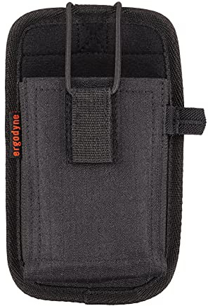 Ergodyne Squids 5544 Barcode-Scanner-Holster für Handygröße, Mobile Computer, Handheld-Barcode-Scanner-Halterung, Gürtelclip und Ausrüstungsschlaufe, Schwarz, klein