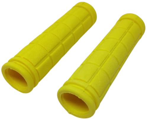 WS UK 2 x Bike Handle Grips for Bicycle Handlebars [Yellow]