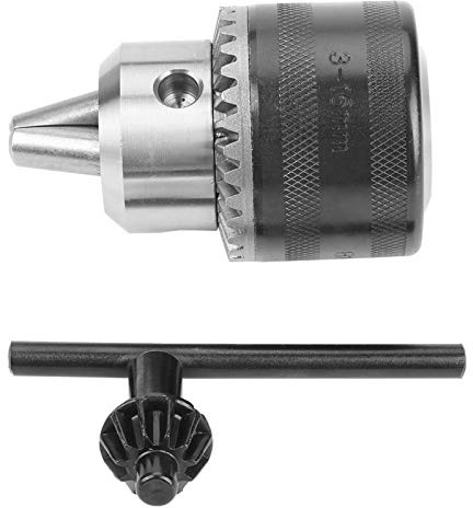 Elektrisches Bohrfutter, 3-16 mm, B16/B18/1/2-20UNF, mit Bohrfutterschlüssel, Korrosionsschutz, 6,5 cm Höhe