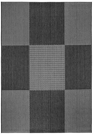 andiamo In- und Outdoor Teppich wetterfest Arizona - Pflegeleichter Balkon Teppich Outdoorteppich, Küchenteppich - Größe: 200 x 290 cm, Farbe: Anthrazit