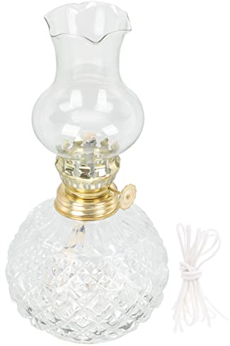 Cabilock Retro Petroleumlampe Tisch Öllampe Glas Kammer DIY Öl Lampe Petroleumlampe Für Wohnzimmer Schlafzimmer Buddha Halle Tempel Dekoration