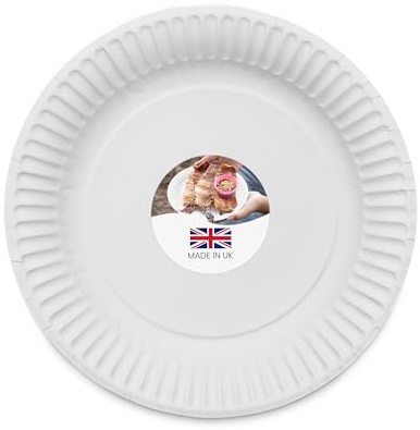We Can Source It Ltd – 9 Inch White Paper Plates – Heavy Duty Disposable Plates – Pack of 500 – Strong Sturdy Plates for Parties, Catering, BBQs, Picnics, Weddings, Birthdays & Everyday Use