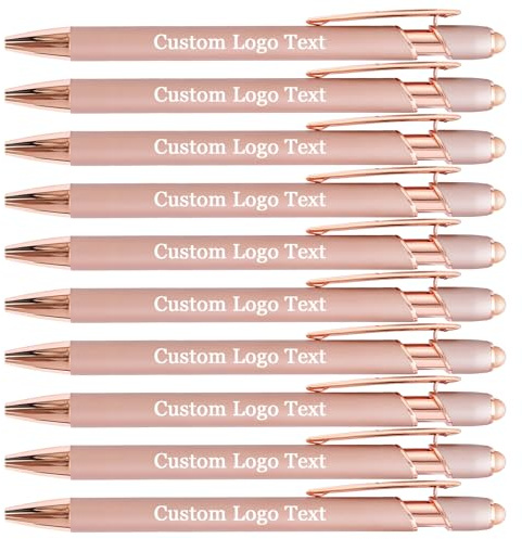 Penne Personalizzate con Nome Penna Personalizzata per Chiesa Riunione Matrimonio Penne da Personalizzare con Stilo 100 Pcs oro rosa