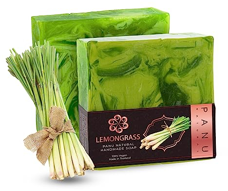 Panu Citronella Soap - Sapone da doccia vegano per tutti i tipi di pelle - Sapone naturale come gel doccia solido e shampoo solido - Pezzo di doccia naturale - Sapone senza animali