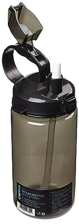 Chef Aid Borraccia da 1,1 litri con cannuccia, ideale per bevande calde e fredde, adatta al congelatore, lavabile in lavastoviglie, BPA Ffee