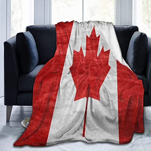 okoikfc Kuscheldecke Flauschig 220x240 cm 3D Kanadische Flagge Decke Fleecedecke - Wohndecke, Sofadecke XXL, Decke Couch Blanket, Kuscheldecke Große, Sofa überwurfdecke