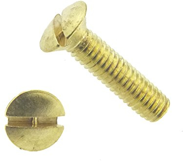 Linsensenkschrauben mit Schlitz ISO 2010 Messing blank M 5 x 35-200 Stück