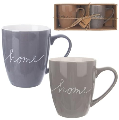 Porzellanbecher Becher Kaffeebecher Teebecher Porzellantassen Tassen aus Porzellan 380 ml 2er-Set