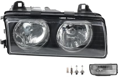 Johns, Scheinwerfer Halogen Front passend für BMW 3er E36 09/1994-04/1999 FF H7 Rechts + Nebelscheinwerfer + Leuchtmittel