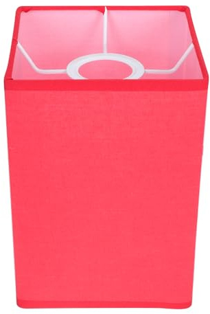 Gadpiparty Lampenschirm Rechteckige Lampenform Aus Stoff Innenwandleuchte Kronleuchter Schattierungen Schreibtischzubehör Würfeltasche Licht Aufstecken Decke Rot E27 Schmiedeeisen Zylindrisch
