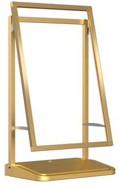 Plakatständer, Schilderständer mit Aluminiumrahmen, auswechselbarer Menü-Werbeständer, Schwerer Sockel mit Wasser gefüllt, Präsentationsständer für Hochzeiten (Farbe: Gold A-43x25x