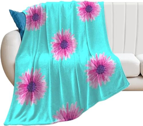 Kuscheldecke Flauschig Lila Blume 3D Decke 100x135 Chrysantheme Wohndecke Chrysantheme Weich und Warme Flanell Fleecedecke für Sofadecke Couchdecke Tagesdecke 6385m