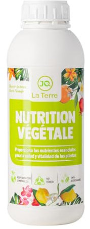 JQ LA TERRE ® ABONO OLIVO DE 1 LITRO con nutrientes esenciales abono foliar para olivos fertilizante ecológico para olivos Crecimiento y mejora de la fructificación, cantidad y calidad de la Oliva