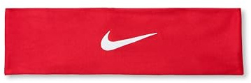 Nike Herren Dri-Fit Fury Classic Headband Stirnband Running Fitness Training Sport Haarband schweißableitend, University Red/White/White, One Size
