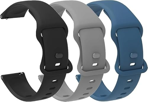 Blueshaweu cinturino compatibile con uaue/‎QCOQ/CASCHO/Matast T60 smartwatch-1,91,classico in morbido silicone sportivo cinturino da uomo e donna compatibile con smartwatch T60. (3 pezzi da uomo)