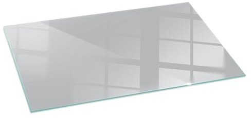 Kamin Bodenplatte 140x70 cm Sicherungsblech Polierte Kanten Wohnzimmer Nachhaltig Bodenbelag Rechteckig Herdboden Spritzwasserschutz Schutz vor Glut - Farbe Hellgrau