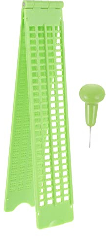 HOODANCOS Set 1 Piastra di Scrittura Braille in Plastica Portatile 4 Righe e 28 Caselle, Flessibile e Adatta a Persone Non Vedenti