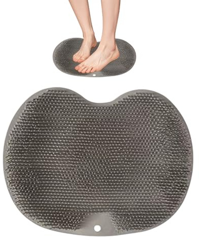 Tappetino Scrubber Per Piedi Base Antiscivolo con Spugna Integrata | Accessorio per L'igiene Della Parte Posteriore per Vasca Bagno Palestra Spa Viaggi Relax Quotidiano