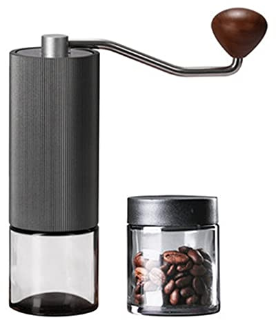 DANNMPX Cafetière Piston Moulin à Grain de café Manuel avec réglages réglables, for Grains, Goutte, Espresso, Presse française Café