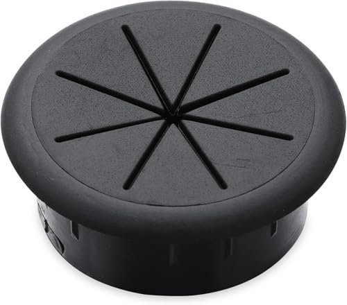passacavi, Passacavi da scrivania 50/60 mm, passacavi for mobili ufficio, a otto petali, coperchio for scatola(Black,60mm)