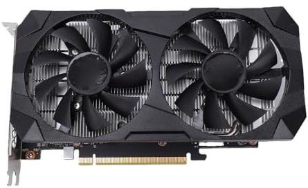 Tosuny Tarjeta Gráfica para Juegos RTX 2060, Tarjeta de Video para Juegos PCIE 3.0 X16 de 6 GB GDDR6 de 192 bits, Ventiladores de Refrigeración Duales, Salida HDMI y DP Dual, Comp