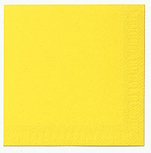 Duni Dinner-Servietten 3lagig Tissue Uni gelb, 40 x 40 cm, 20 Stück