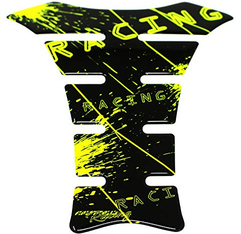Protection autocollante en gel pour réservoir de moto Effet 3D brillant Couleur fluo