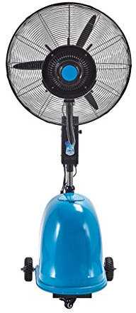 Ventilador de Pie con Humidificador/Ventilador con nebulizador/Ventiladores de pedestal/3 Velocidades/deposito Agua 49 litros/Negro