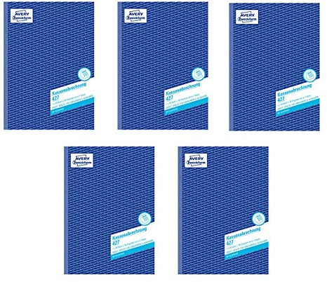 AVERY Zweckform 427 Kassenabrechnung A4 2x50 Blatt weiß/gelb (1 Stück, A4 / 5er Pack)