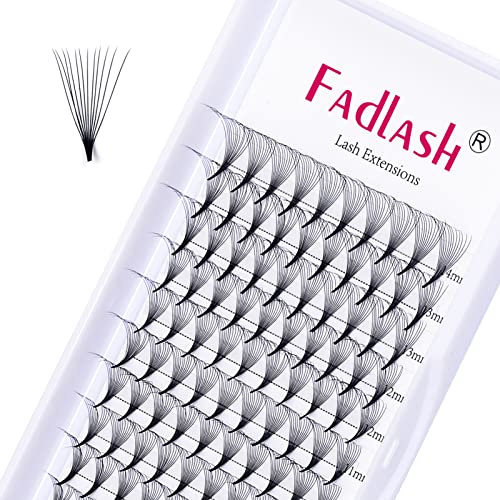 FADLASH Russische Volume 12D 0.07mm C Curl Mix 8-14mm Lengte Premade Wimper Wimperverlengingen Volume Lash Extensions（12D-0.07C-814mm）