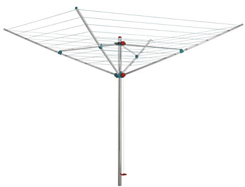 Blome Wäschespinne Alustar XL 40m inkl. Bodenhülse, Wäsche Spinne draußen, Made in Germany