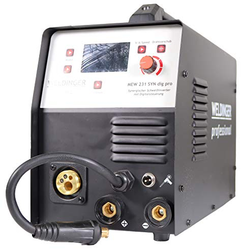 WELDINGER MEW 231SYN dig pro 230 A synergischer Multiprozess-Schweißinverter für Aluminium MIG/MAG WIG MMA 5 Jahre Garantie