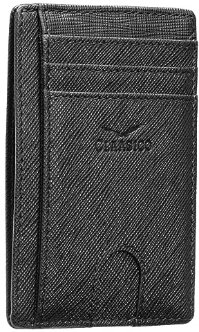 Claasico Front Pocket Small mens Wallet RFID Blocking Vintage Leather Credit Card Holder with Gift Box