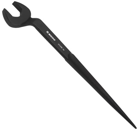 WEDO Chiave singola, estremità aperta, chiave a forchetta, avvitatore a percussione, 40 pezzi, acciaio al cromo vanadio, chiave a forchetta con perno 60, inclinata aperta 55 mm, lunghezza 560 mm,