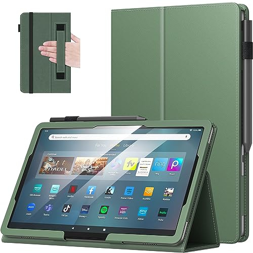 MoKo Hülle für Amazon Fire Max 11 Tablet (13. Generation, 2023) 11, Dünne Tablethülle für Kindle Fire 11 Tablet, Smart Case mit 2 Winkel Auto Schlaf/Aufwach Einhandbedienung, Seladon