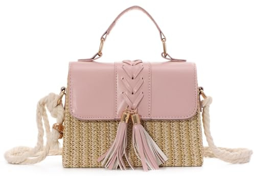 Syrads Sac à Bandoulière et à Main Tendance pour Femmes - Pochette de Plage d'Été