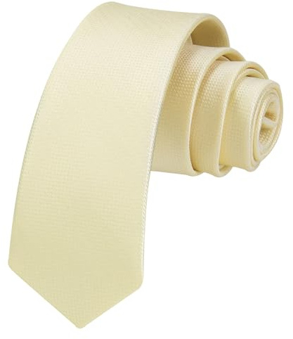 HISDERN Krawatte Herren Schmale Krawatten für Männer solide Seidenkrawatte klassische formelle Krawatte für Hochzeit Party Business 6cm