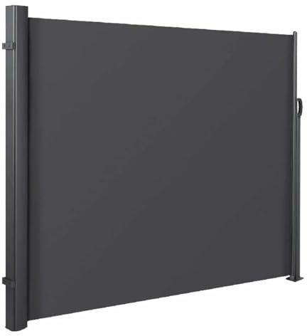 YXINAER Balcony Privacy Screen Retractable Side Awning Outdoor Patio Screen Fence Privacy Divider Garden Outdoor Pool Patio Wind Screen(3.5x1.8m)
