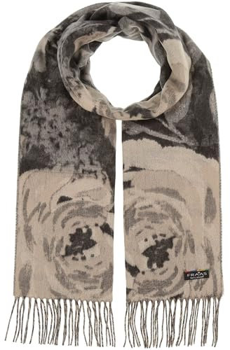 FRAAS Cashmink Schal 35 x 200 cm - Weicher als Kaschmir - Made in Germany - Schal mit Blumen-Muster für Damen - Perfekt für Herbst und Winter Chinchilla