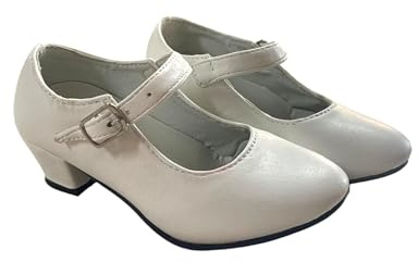 AMARU SANCHESU Scarpa per danza fenicottero o sivigliana. Taglia per bambini e adulti, bianco, 37 EU