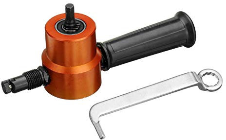 Dual Head Sheet Cutting Nibbler Hole Saw Cutter Electric Drill Attachment